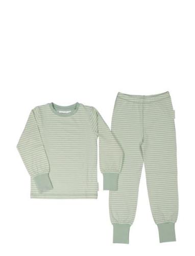 Two Pcs Pyjamas Classic Pyjamas Sett Green Geggamoja