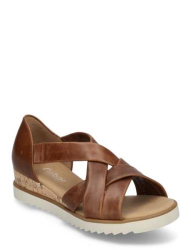 Wedge Sandal Flate Sandaler Brown Gabor