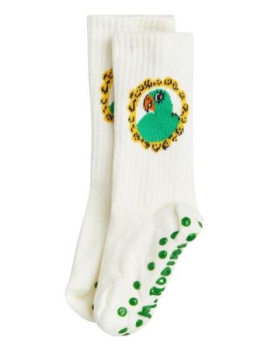 Parrot 1-Pack Anti-Slip Socks Strømper Non-slip White Mini Rodini