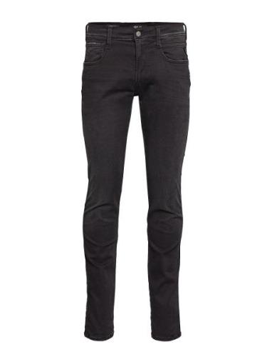 Anbass Trousers Slim Hyper Cloud Bottoms Jeans Slim Black Replay