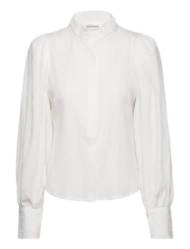 Frostykb Frill Shirt Tops Shirts Long-sleeved White Karen By Simonsen