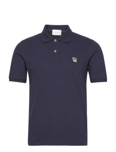 Milton Polo Tops Polos Short-sleeved Navy Tonsure