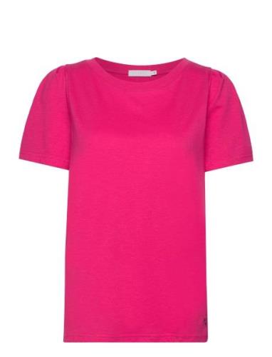 T-Shirt With Pleats Tops T-shirts & Tops Short-sleeved Pink Coster Cop...