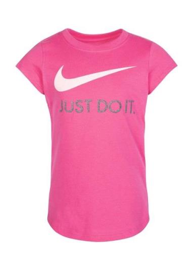 Nike Swoosh "Just Do It" Tee Sport T-shirts Short-sleeved Pink Nike