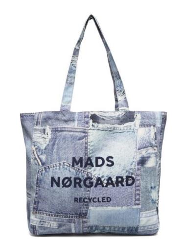 Recycled Boutique Athene Aop Bag Shopper Veske Blue Mads Nørgaard