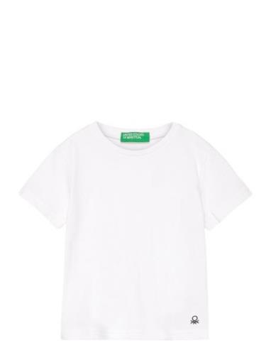 T-Shirt Tops T-shirts Short-sleeved White United Colors Of Benetton