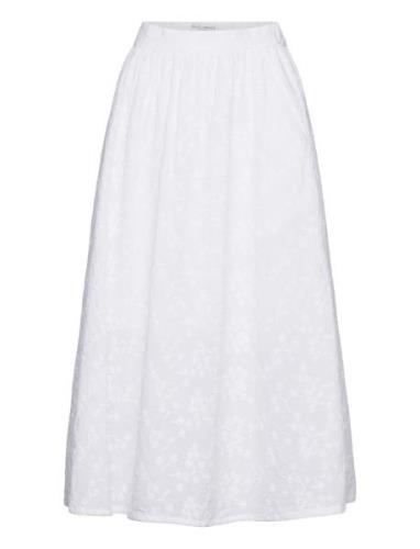 Skirt Fiona Embroidery Langt Skjørt White Lindex