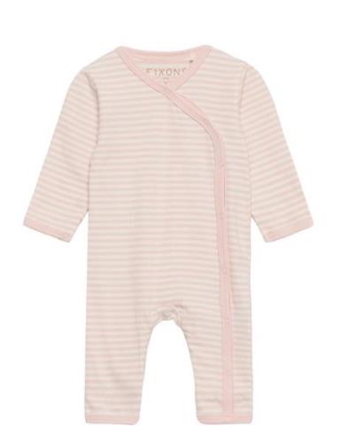 Wholesuit Y/D Stripe Langermet Bodysuit Pink Fixoni