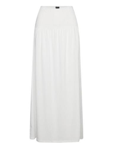 Smock Maxi Skirt Maxikjole Festkjole White Gina Tricot