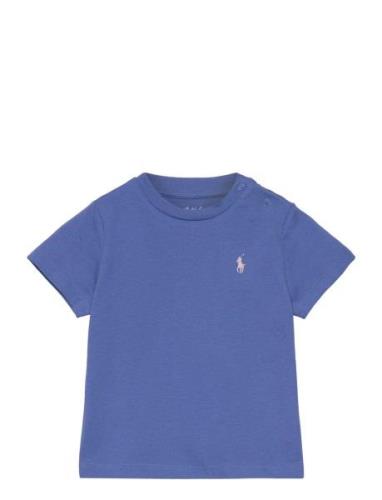 26/1 Jersey-Ss Cn-Tp-Tsh Tops T-shirts Short-sleeved Blue Ralph Lauren...