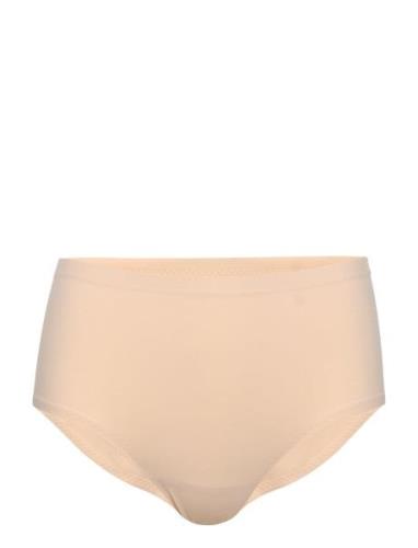 Maxi Lingerie Panties High Waisted Panties Beige Schiesser