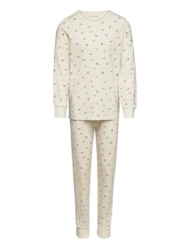 Pyjamas Boys Pyjamas Sett Beige Minymo