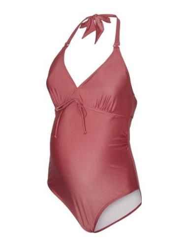 Mlmolly Halter Padded Swimsuit 2F Badedrakt Badetøy Pink Mamalicious