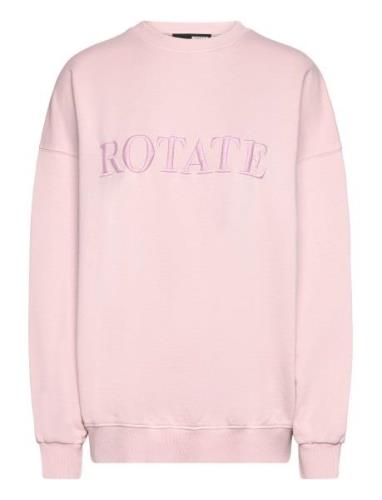 Sweat Logo Crewneck Tops Sweat-shirts & Hoodies Sweat-shirts Pink ROTA...