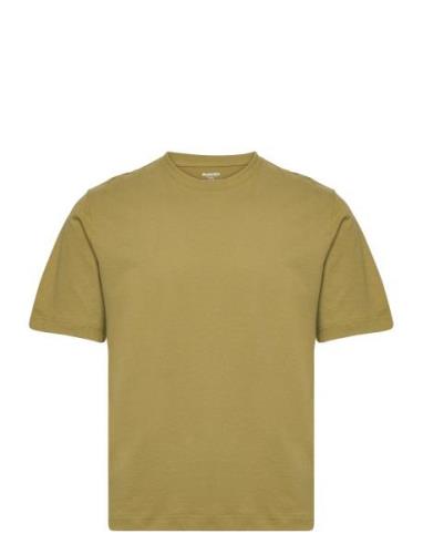 Mid Sleeve Tee Tops T-shirts Short-sleeved Green Resteröds