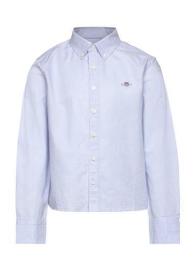 Shield Oxford Bd Shirt Tops Shirts Long-sleeved Shirts Blue GANT