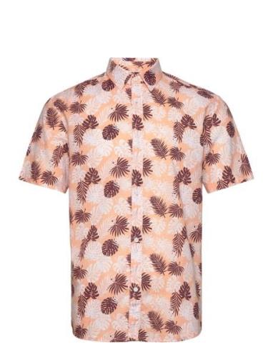 Relaxed Printed Slubyarn Shirt Tops Shirts Short-sleeved Pink Tom Tail...