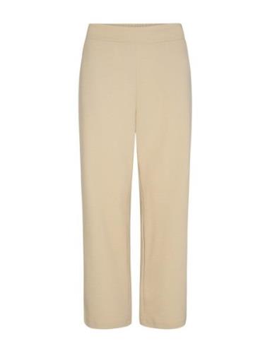 Sc-Siham Bottoms Trousers Straight Leg Beige Soyaconcept