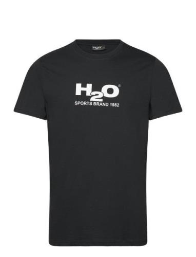 Logo Tee Tops T-shirts Short-sleeved Navy H2O