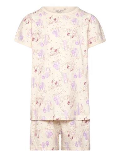 Pyjamas Ss W. Aop Pyjamas Sett Multi/patterned CeLaVi