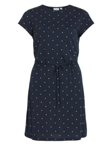 Vimo Y S/S String Dress /1/Ka Kort Kjole Navy Vila