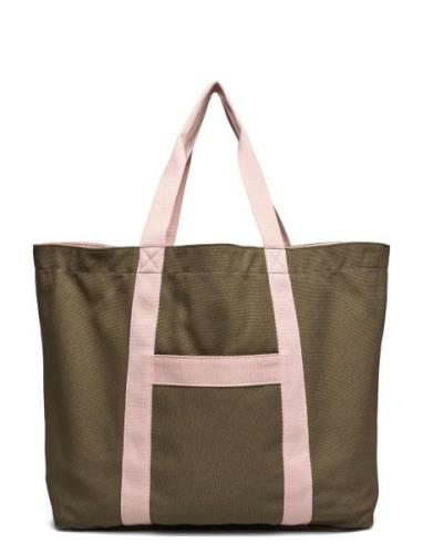 Canvas Berta Bag Shopper Veske Khaki Green Becksöndergaard