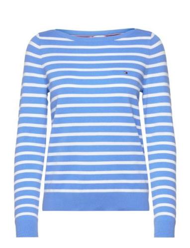 Co Jersey Stitch Ls Boat-Nk Swt Tops Knitwear Jumpers Blue Tommy Hilfi...