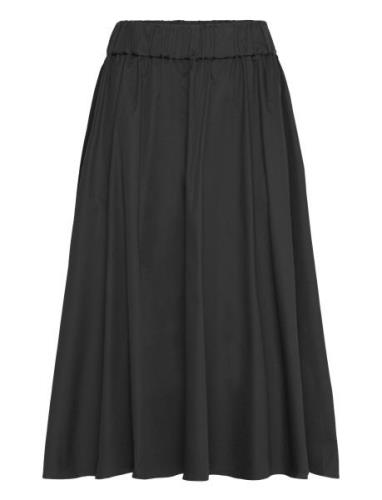 Cleo Skirt Knelangt Skjørt Black Marville Road