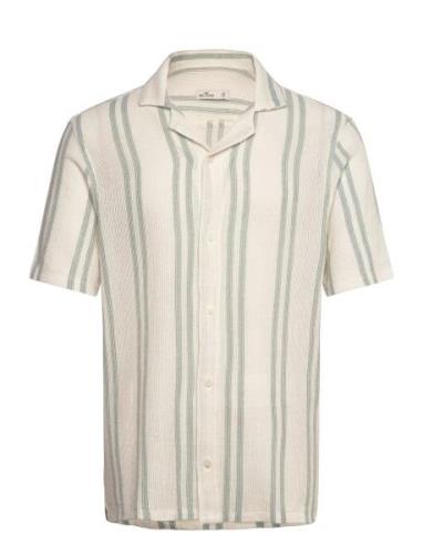 Hco. Guys Wovens Tops Shirts Short-sleeved Cream Hollister