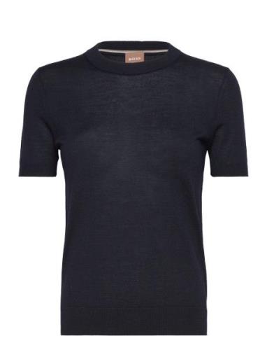 Falyssiasi Tops Knitwear Jumpers Navy BOSS