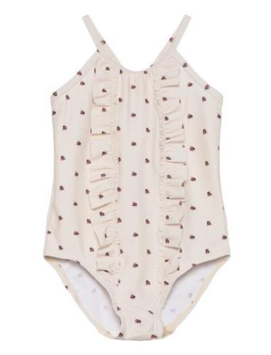 Nmfhelga Swimsuit Lil Badedrakt Badetøy Cream Lil'Atelier