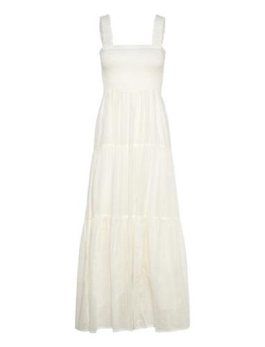 Nudall Maxi Dress Sl Maxikjole Festkjole Cream Lollys Laundry