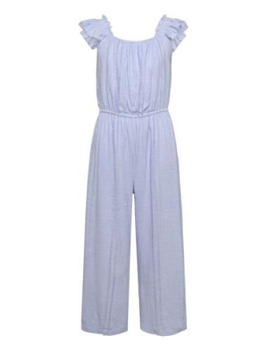 Ruched-Detail Jumpsuit Jumpsuit Blue Mango