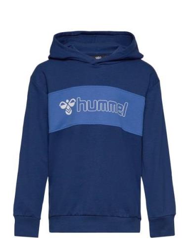 Hmlatlas Hoodie Sport Sweat-shirts & Hoodies Hoodies Blue Hummel