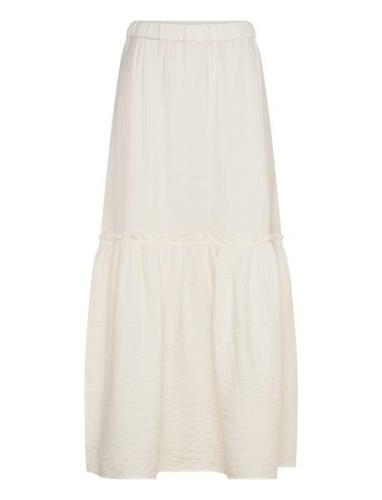 Skirt Andrea Langt Skjørt Cream Lindex