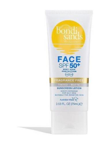 Spf 50+ Matte Tinted Face Lotion Solkrem Ansikt Nude Bondi Sands