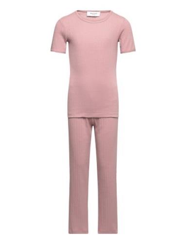 Night Set Pyjamas Sett Pink Rosemunde Kids