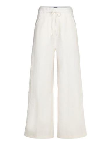 Terri - Solid Linen Bottoms Trousers Wide Leg White Day Birger Et Mikk...