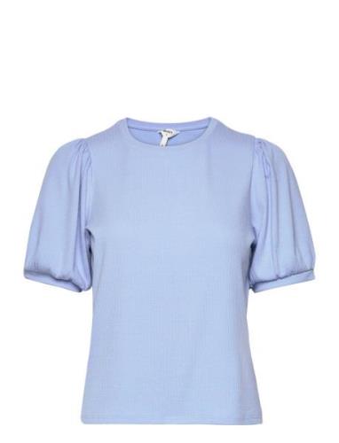 Objjamie S/S Top Noos Tops Blouses Short-sleeved Blue Object