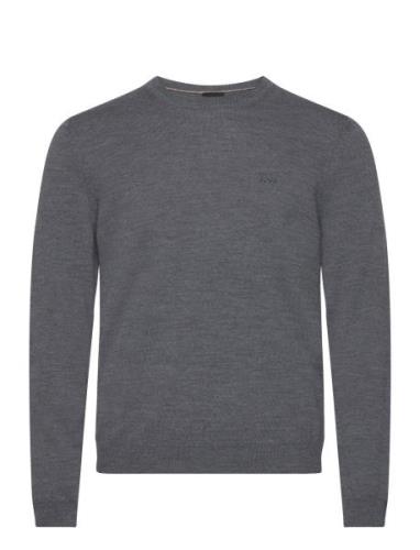 Bagritte-E Tops Knitwear Round Necks Grey BOSS