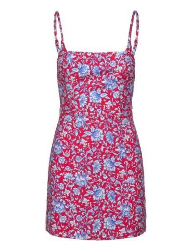 Floral Print Dress Kort Kjole Red Mango