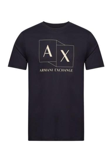 T-Shirt Tops T-shirts Short-sleeved Blue Armani Exchange