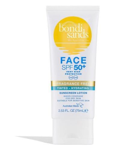 Spf 50+ Hydrating Tinted Face Lotion Solkrem Ansikt Nude Bondi Sands