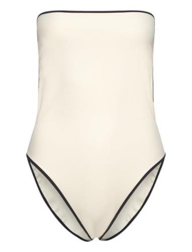 Nima White Swimsuit Badedrakt Badetøy White ALOHAS