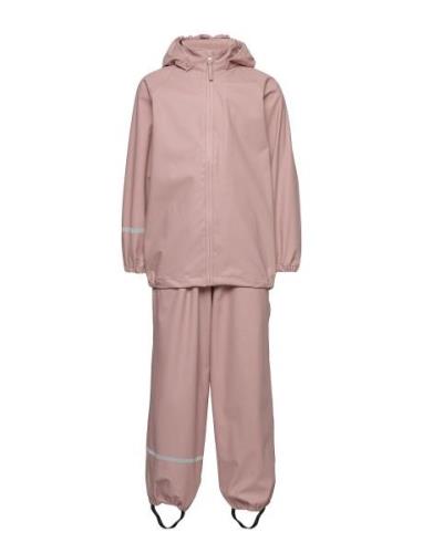 Basic Rainwear Set -Recycle Pu Outerwear Rainwear Rainwear Sets Pink C...