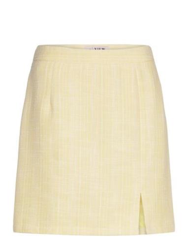 Annali Bouchle Skirt Kort Skjørt Yellow A-View