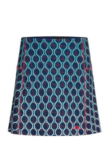 Kayla Skirt Print Kort Skjørt Blue J. Lindeberg