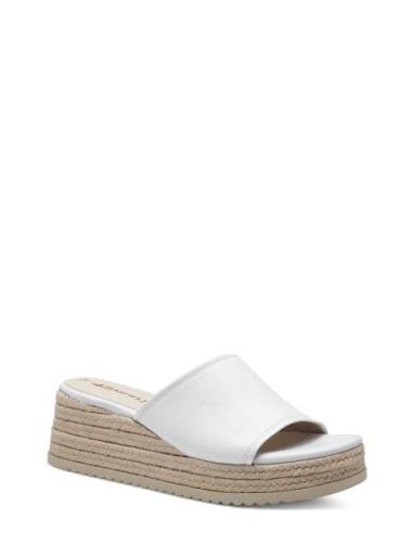 Women Slides Sko Wedge White Tamaris