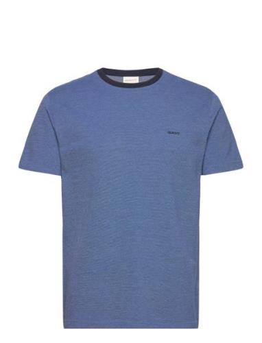 4-Col Oxford Regular Ss T-Shirt Tops T-shirts Short-sleeved Blue GANT