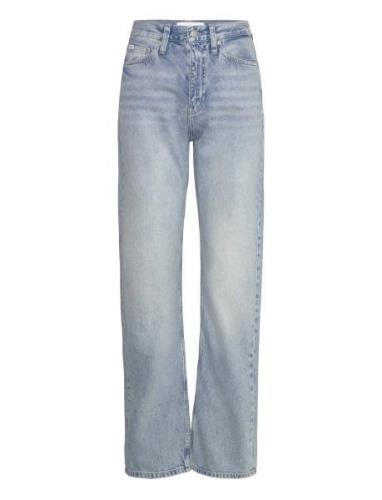 High Rise Straight Bottoms Jeans Straight-regular Blue Calvin Klein Je...